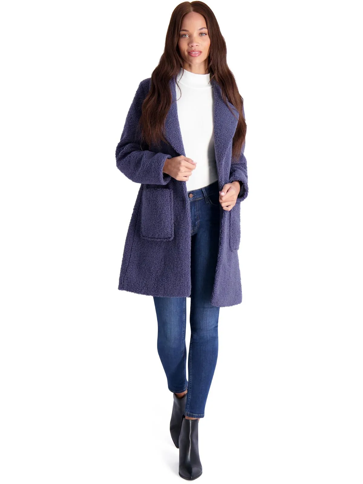 Reformation Womens Teddy Faux Shearling Faux Fur Coat
