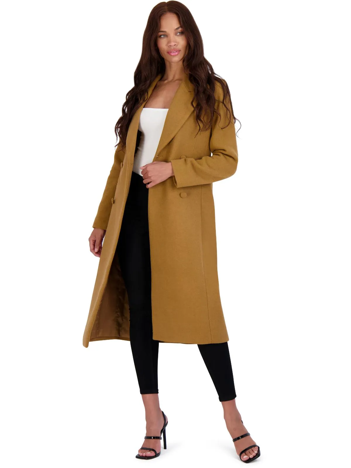 Reformation Womens Wool Blend Double-Breasted Wool Coat