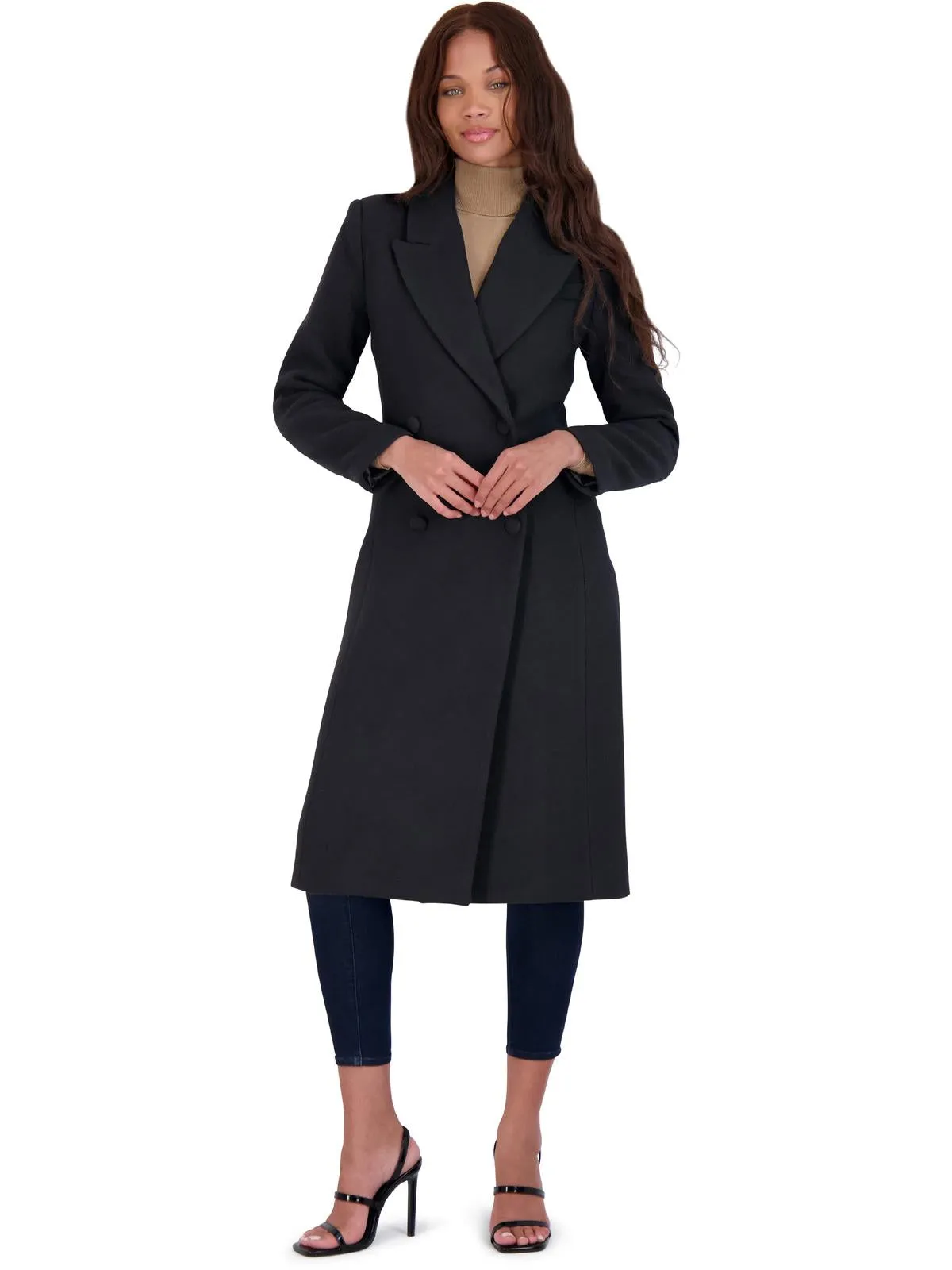 Reformation Womens Wool Blend Double-Breasted Wool Coat