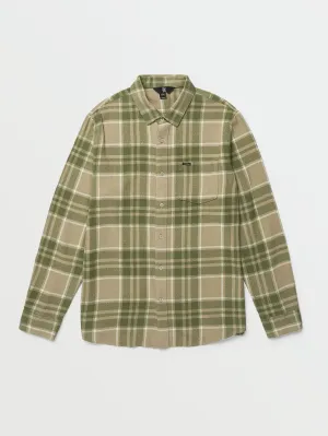 Volcom Leland Long Sleeve Flannel Khaki Volcom