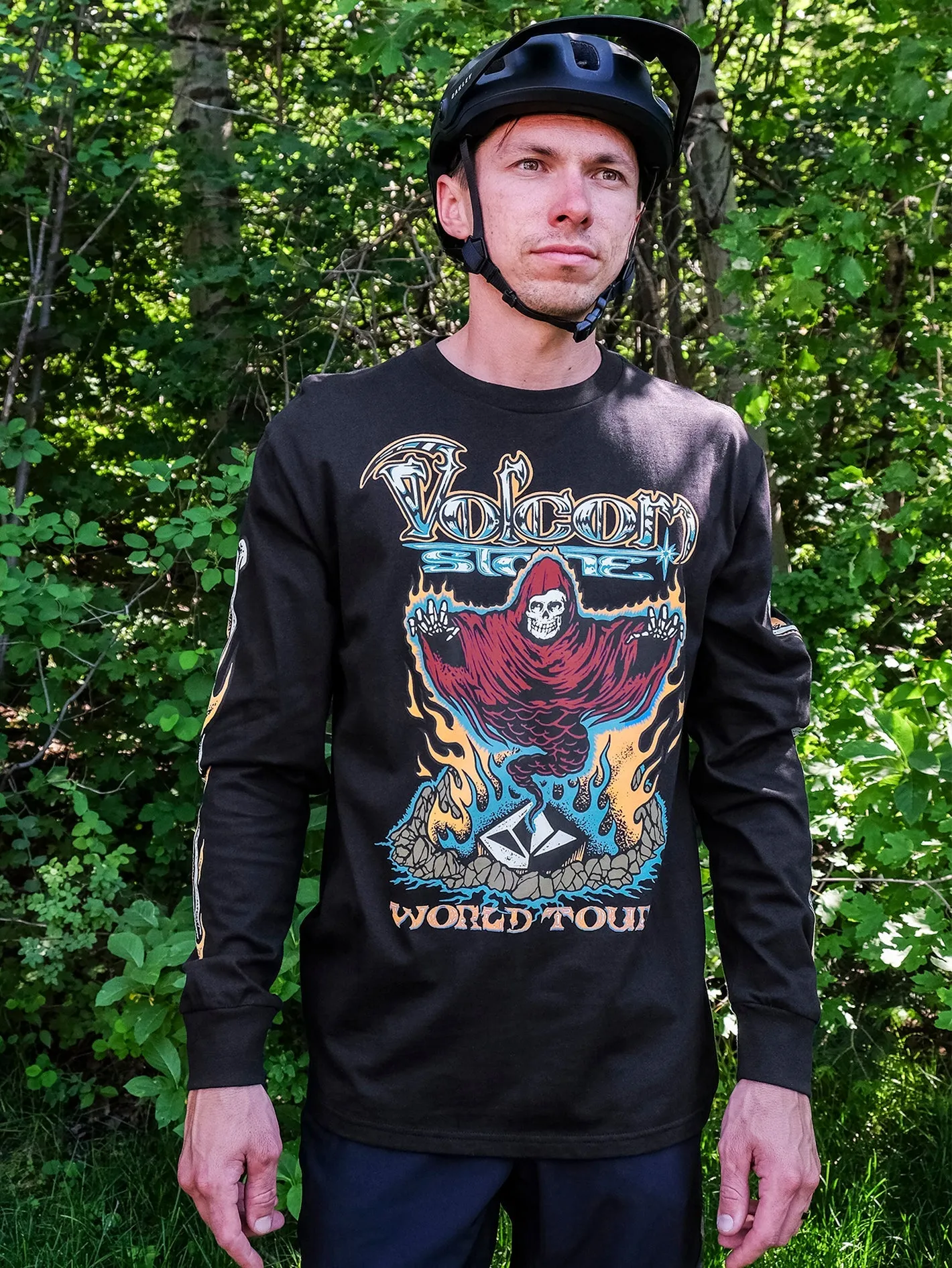 Volcom Stone Ghost Long Sleeve Tee Black Volcom
