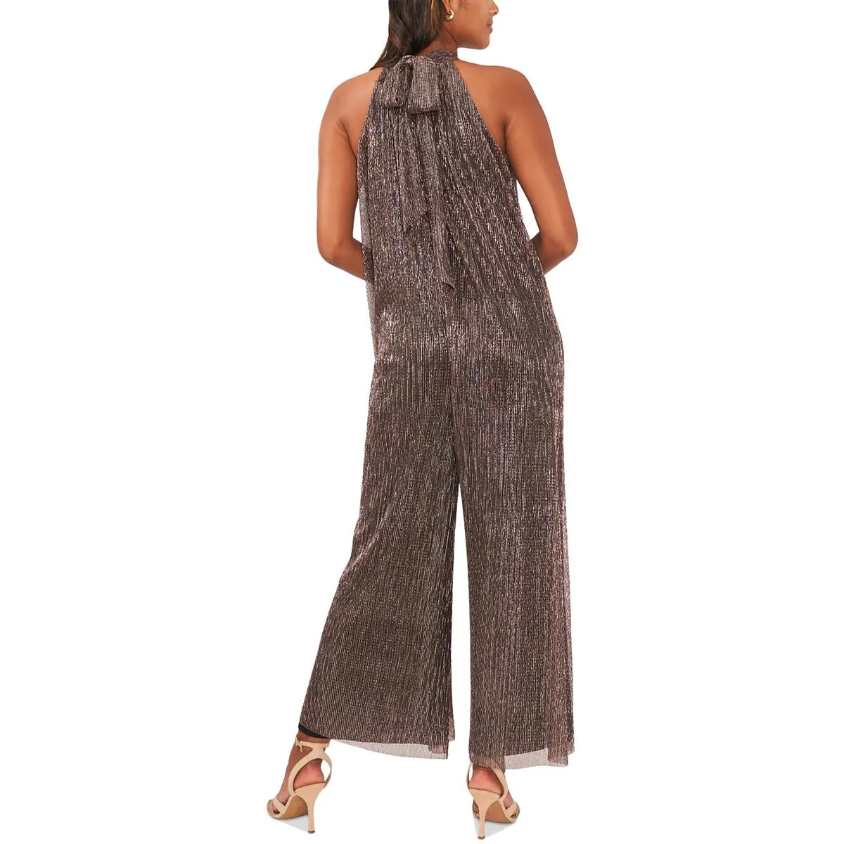 Womens Metallic Polyester Jumpsuit