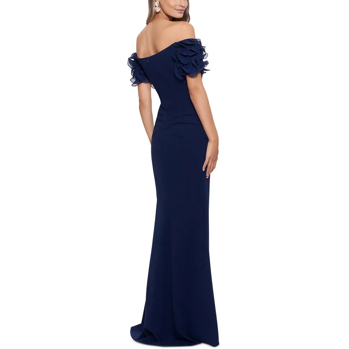 Womens Off-The-Shoulder Long Evening Dress