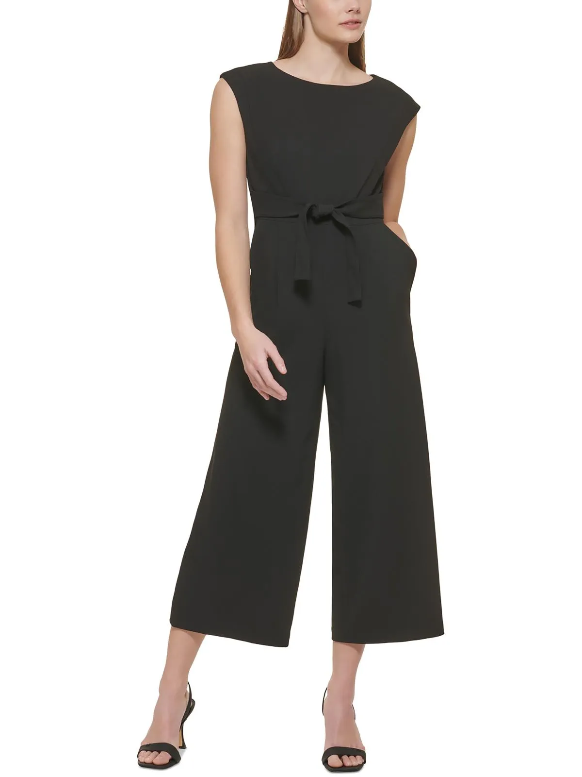 Womens Romper Tie-Waist Jumpsuit