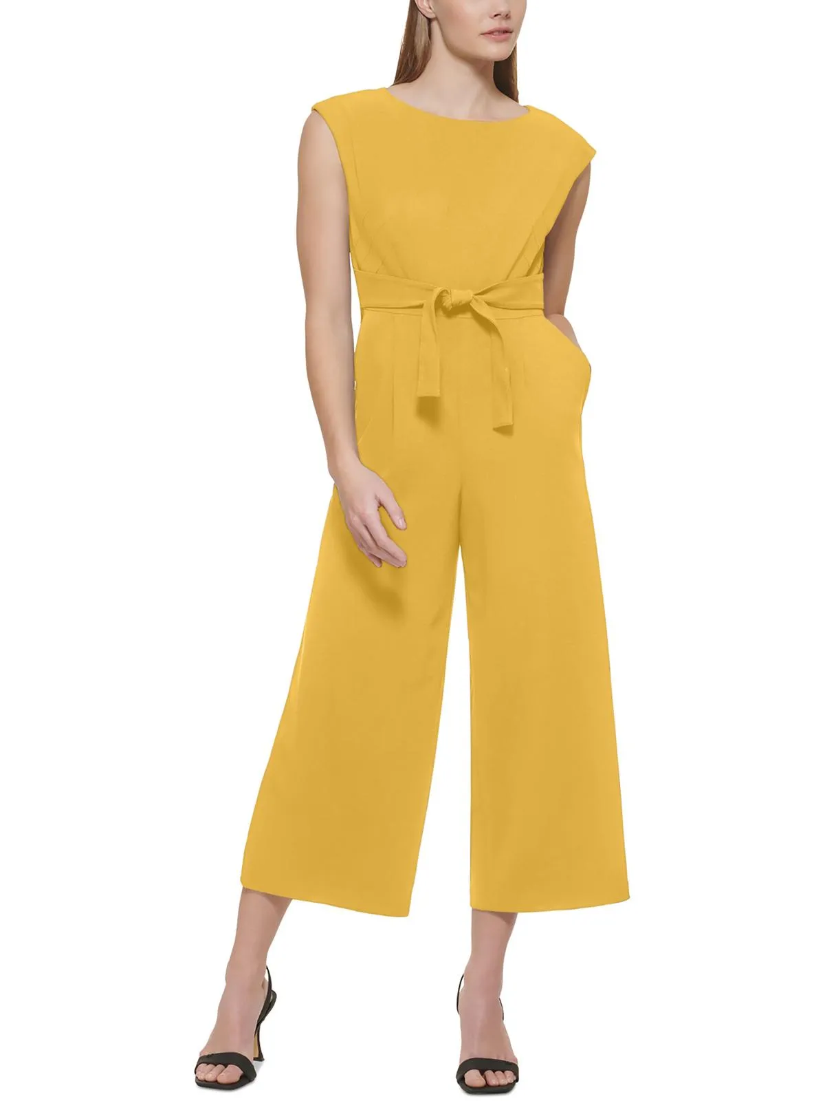 Womens Romper Tie-Waist Jumpsuit