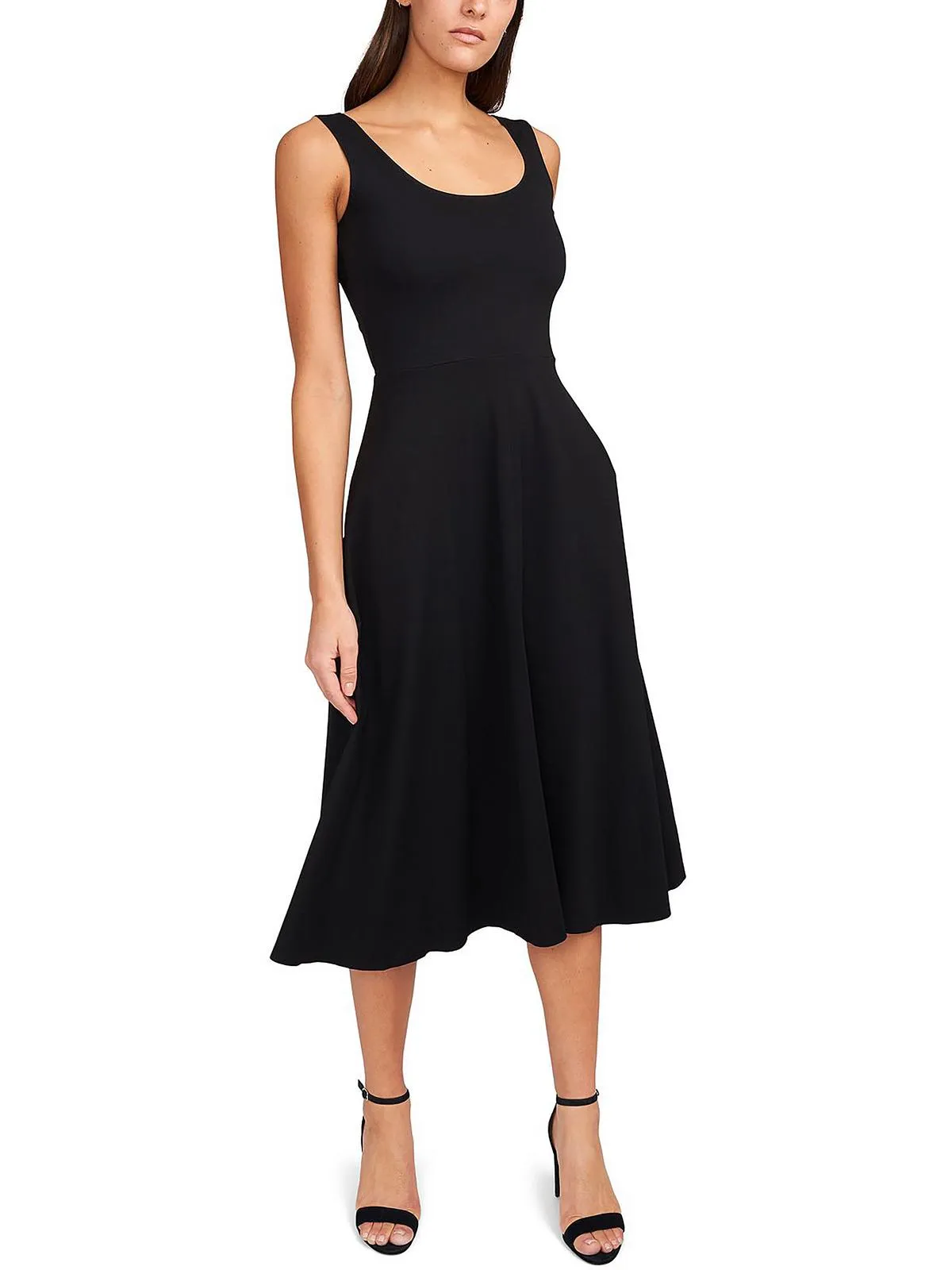 Womens Sleeveless Calf Midi Dress