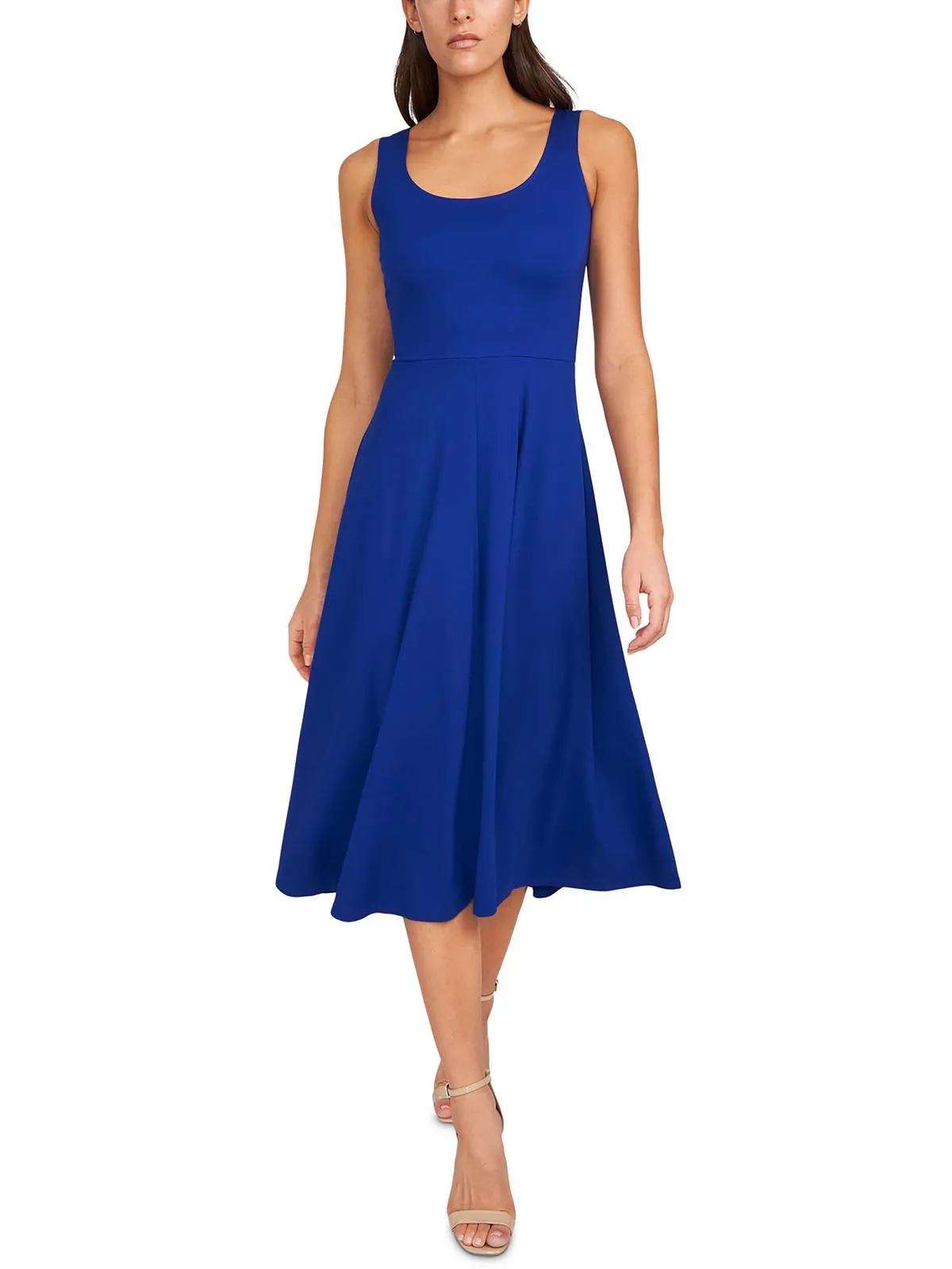Womens Sleeveless Calf Midi Dress